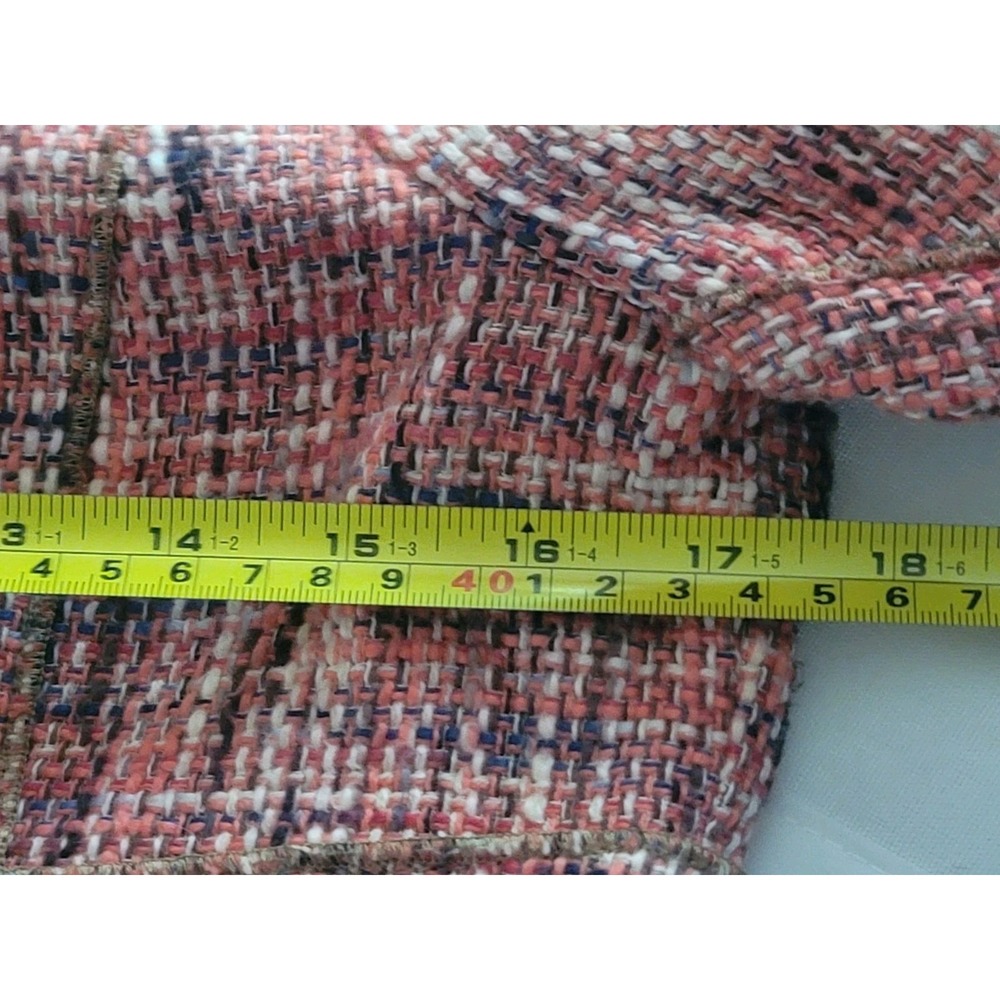 BCBGMAXAZRIA Y2K Tweed Jacket Women's Pink Zip Moto Career Chic Preppy Small - Picture 9 of 14